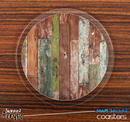 The Vintage Wooden Planks Skinned Foam-Backed Coaster Set