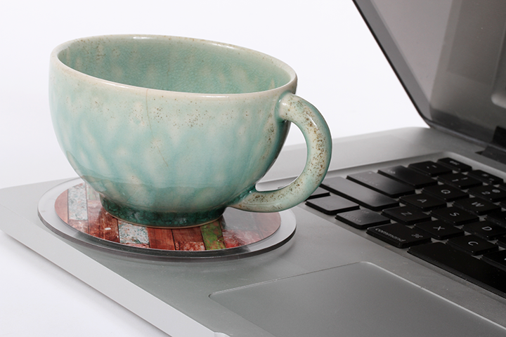 The Vintage Blue Skinned Foam-Backed Coaster Set