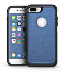 Cobalt Scratched Fabric Surface - iPhone 7 or 7 Plus Commuter Case Skin Kit
