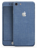 Cobalt Scratched Fabric Surface - Skin-kit for the iPhone 8 or 8 Plus