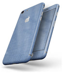 Cobalt Scratched Fabric Surface - Skin-kit for the iPhone 8 or 8 Plus