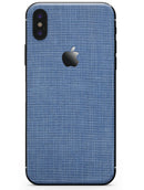 Cobalt Scratched Fabric Surface - iPhone X Skin-Kit