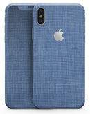 Cobalt Scratched Fabric Surface - iPhone X Skin-Kit