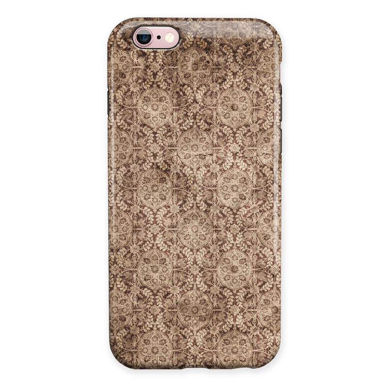 Cocoa Vintage White Feathers iPhone 6/6s or 6/6s Plus 2-Piece Hybrid INK-Fuzed Case
