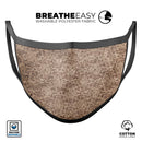 Cocoa Vintage White Feathers - Made in USA Mouth Cover Unisex Anti-Dust Cotton Blend Reusable & Washable Face Mask with Adjustable Sizing for Adult or Child