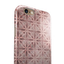 Cocoa and Light Pink Floral Cross Pattern iPhone 6/6s or 6/6s Plus 2-Piece Hybrid INK-Fuzed Case