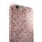 Cocoa and Light Pink Floral Cross Pattern iPhone 6/6s or 6/6s Plus 2-Piece Hybrid INK-Fuzed Case