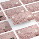 Cocoa and Light Pink Floral Cross Pattern - Premium Protective Decal Skin-Kit for the Apple Credit Card