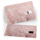 Cocoa and Light Pink Floral Cross Pattern - Premium Protective Decal Skin-Kit for the Apple Credit Card