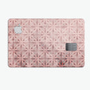 Cocoa and Light Pink Floral Cross Pattern - Premium Protective Decal Skin-Kit for the Apple Credit Card