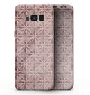 Cocoa and Light Pink Floral Cross Pattern - Samsung Galaxy S8 Full-Body Skin Kit