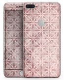 Cocoa and Light Pink Floral Cross Pattern - Skin-kit for the iPhone 8 or 8 Plus