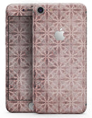 Cocoa and Light Pink Floral Cross Pattern - Skin-kit for the iPhone 8 or 8 Plus