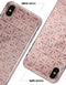 Cocoa and Light Pink Floral Cross Pattern - iPhone X Clipit Case