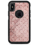 Cocoa and Light Pink Floral Cross Pattern - iPhone X OtterBox Case & Skin Kits
