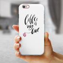 Coffee is My Love iPhone 6/6s or 6/6s Plus 2-Piece Hybrid INK-Fuzed Case