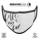 Coffee is My Love - Made in USA Mouth Cover Unisex Anti-Dust Cotton Blend Reusable & Washable Face Mask with Adjustable Sizing for Adult or Child