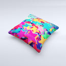 Collage of Colorful Stars Ink-Fuzed Decorative Throw Pillow
