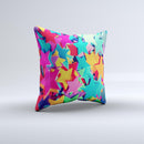 Collage of Colorful Stars Ink-Fuzed Decorative Throw Pillow