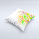 Color-Red Anchor Under The Sea ink-Fuzed Decorative Throw Pillow