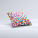 Color Knitted Ink-Fuzed Decorative Throw Pillow