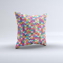 Color Knitted Ink-Fuzed Decorative Throw Pillow