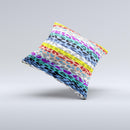 Color Striped Vector Leopard Print Ink-Fuzed Decorative Throw Pillow