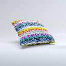 Color Striped Vector Leopard Print Ink-Fuzed Decorative Throw Pillow