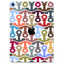 Color Vector Anchor Collage - Full Body Skin Decal for the Apple iPad Pro 12.9", 11", 10.5", 9.7", Air or Mini (All Models Available)