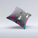 Color Vector Cats Ink-Fuzed Decorative Throw Pillow