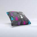 Color Vector Cats Ink-Fuzed Decorative Throw Pillow