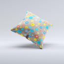 Colored Buttons and Needles Ink-Fuzed Decorative Throw Pillow