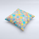 Colored Buttons and Needles Ink-Fuzed Decorative Throw Pillow