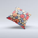 Colored Vector Buttons ink-Fuzed Decorative Throw Pillow