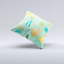 Colorful Bright Saltwater Fish ink-Fuzed Decorative Throw Pillow