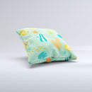Colorful Bright Saltwater Fish ink-Fuzed Decorative Throw Pillow
