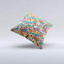 Colorful Candy Sprinkles ink-Fuzed Decorative Throw Pillow