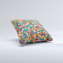 Colorful Candy Sprinkles ink-Fuzed Decorative Throw Pillow