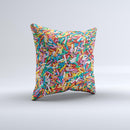 Colorful Candy Sprinkles ink-Fuzed Decorative Throw Pillow