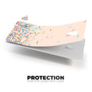 Colorful Candy Sticks Over Apricot - Premium Protective Decal Skin-Kit for the Apple Credit Card