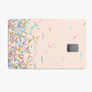 Colorful Candy Sticks Over Apricot - Premium Protective Decal Skin-Kit for the Apple Credit Card
