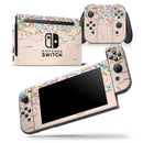 Colorful Candy Sticks Over Apricot - Vinyl Skin Wrap for Nintendo Switch 2, OLED, Lite, Pro Controller, Wii & Classic Handhelds