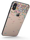 Colorful Candy Sticks Over Apricot - iPhone X Skin-Kit