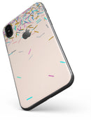 Colorful Candy Sticks Over Apricot - iPhone X Skin-Kit