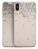 Colorful Candy Sticks Over Apricot - iPhone X Skin-Kit