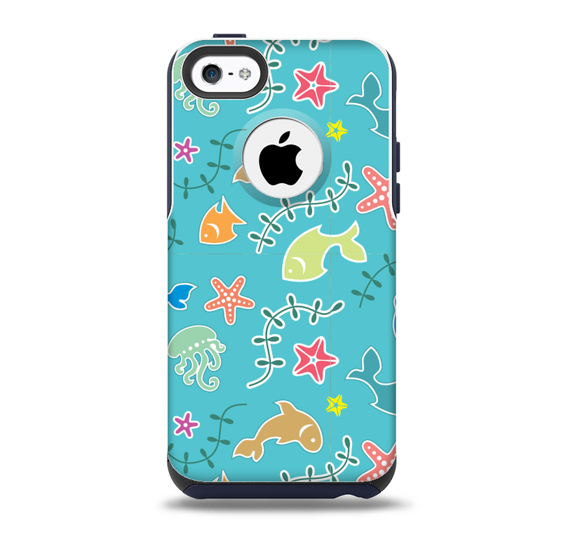 Colorful Cartoon Sea Creatures Skin for the iPhone 5c OtterBox Commuter Case