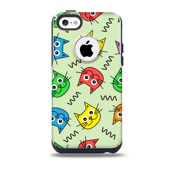 Colorful Cat iCons Skin for the iPhone 5c OtterBox Commuter Case