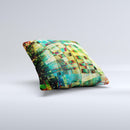 Colorful Chaotic HD Shard Pattern ink-Fuzed Decorative Throw Pillow