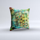 Colorful Chaotic HD Shard Pattern ink-Fuzed Decorative Throw Pillow