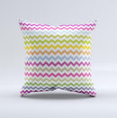 Colorful Chevron Pattern Ink-Fuzed Decorative Throw Pillow